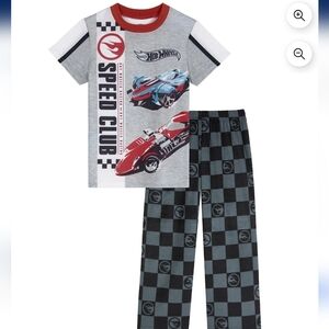 Hot Wheels Boys Short Sleeve Top and Sleep Pants Pajama Set, 2-Piece, 1